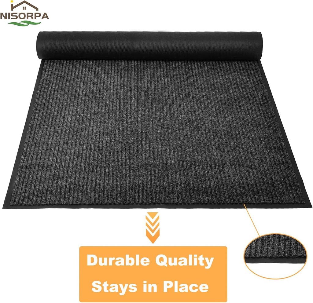 Nisorpa Hallway Runner Rug 90x500cm – Non-Slip Washable Dirt Trapper