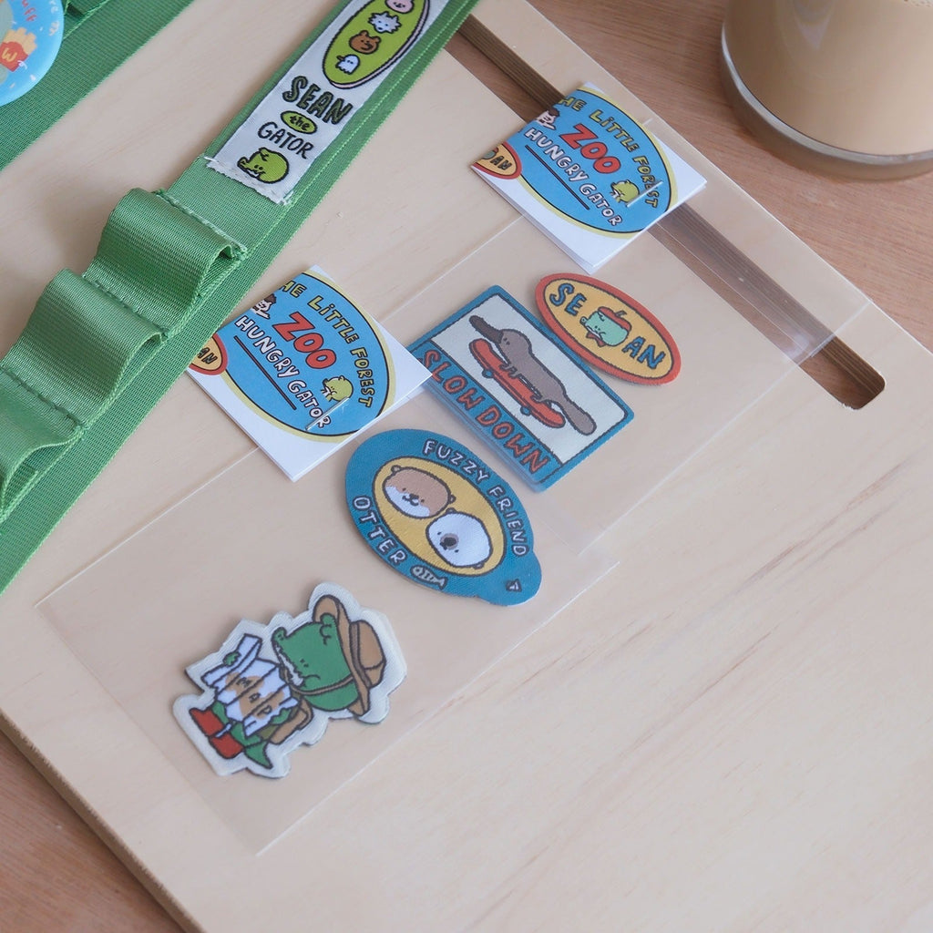 Embroidered Woven Label Stickers - A Gator Life Animal Decals - 2 Pack