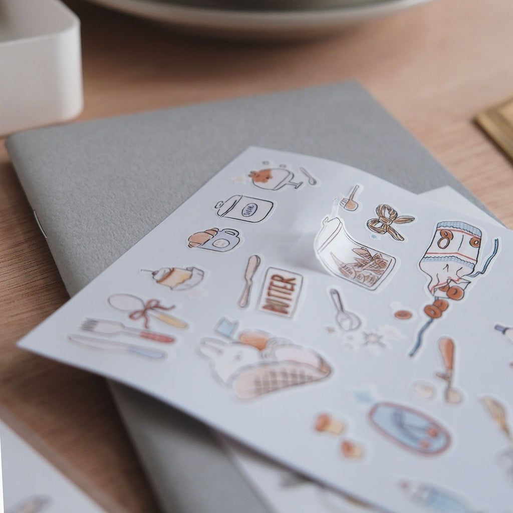 Afternoon Tea Washi Sticker Sheet - A Gator Life Cute Journaling Decor