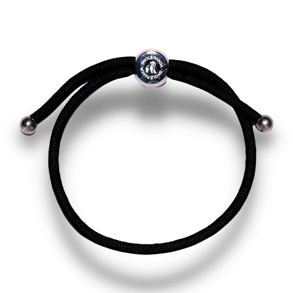 Swole Panda Jet Black Recycled Rope Bracelet | Sustainable Unisex Jewelry