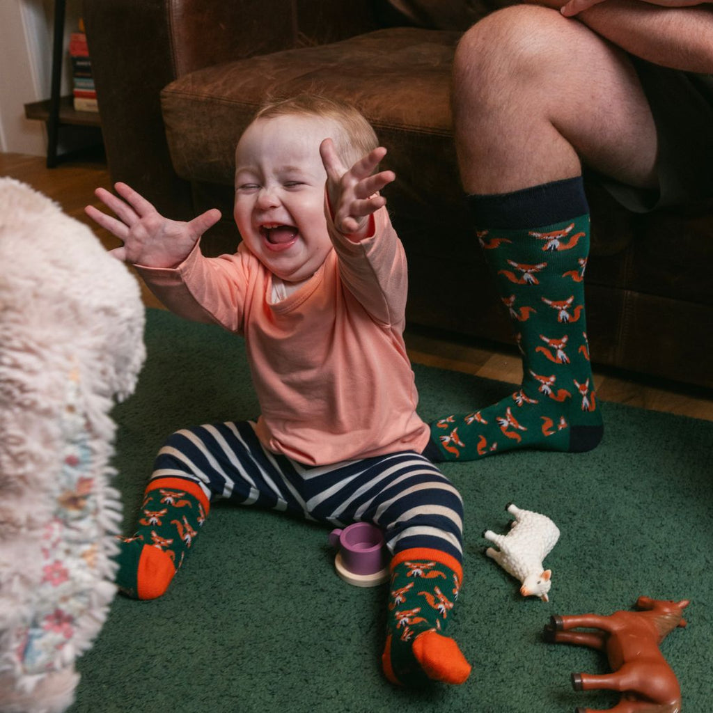 Swole Panda Children's Fox Bamboo Socks – Seamless & Breathable