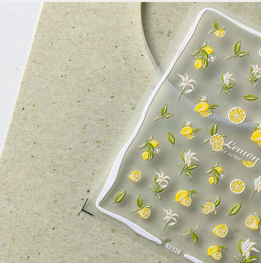 Summer Lemon Nail Deco Stickers – LuLuFun Studio Ultra-Thin Decals