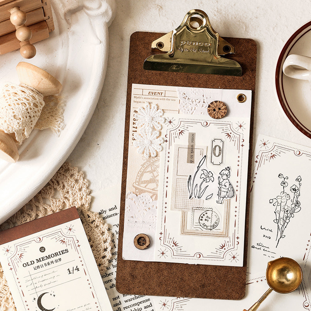 LuLuFun Studio Vintage Style Notepad – 50 Sheets Retro Journaling Paper