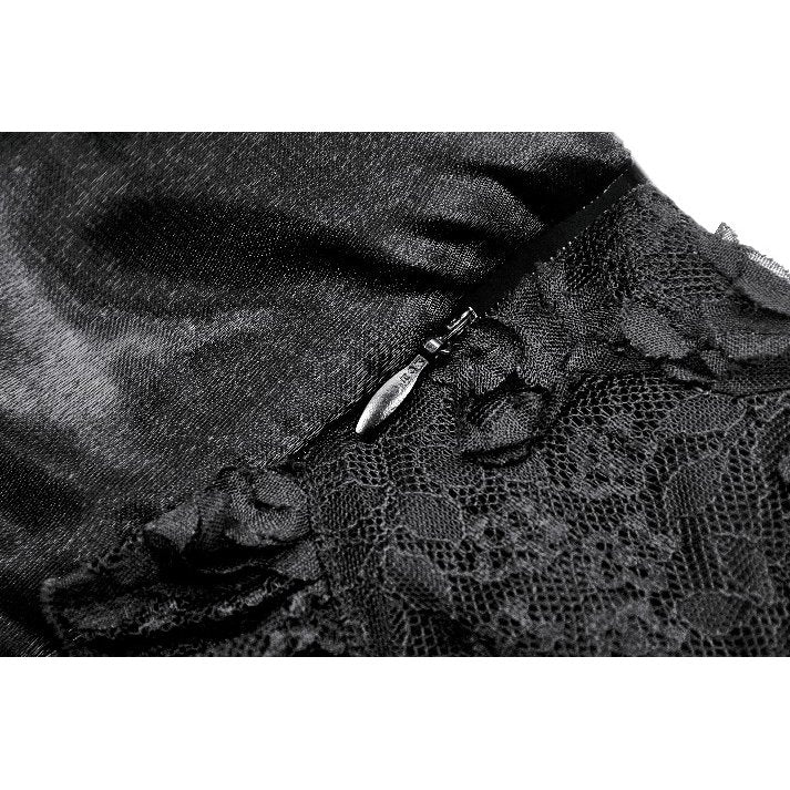 Dark in Love Sabine Gothic Layered Mini Dress | Lace Sweetheart Style