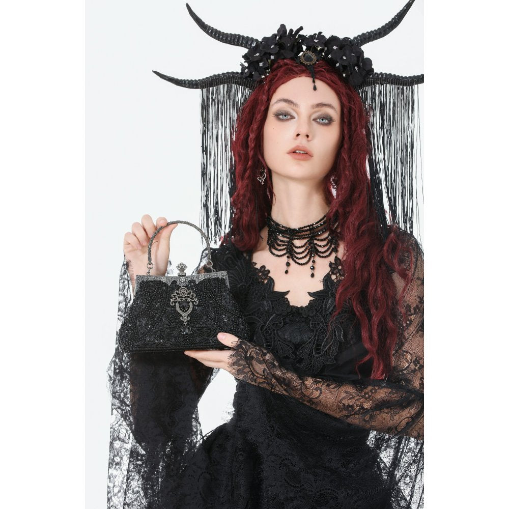 Dark In Love Celestine Gilded Evening Bag – Beaded Gothic Vintage Style