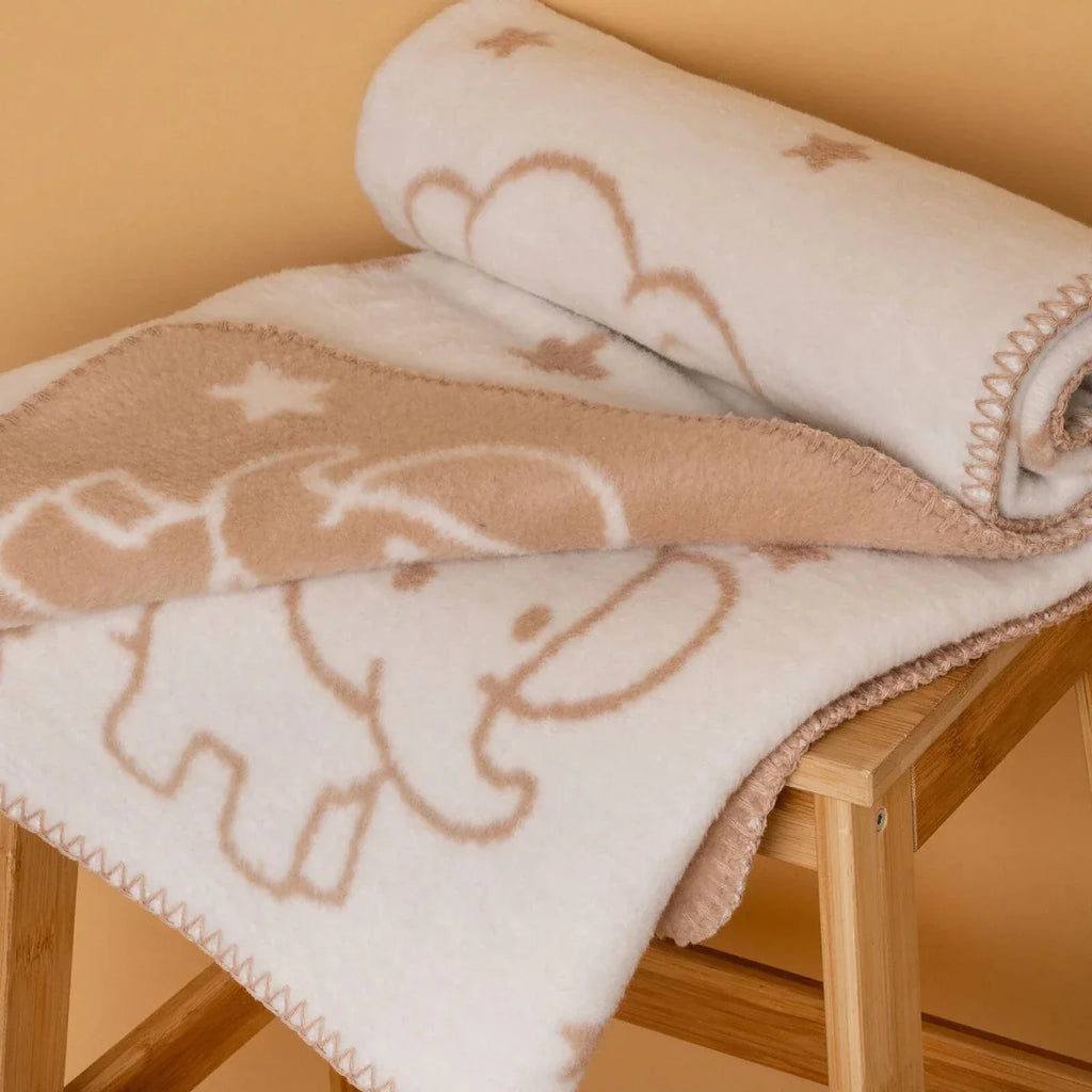 Little Dreams Unisex Blanket Animal Print - Light Brown