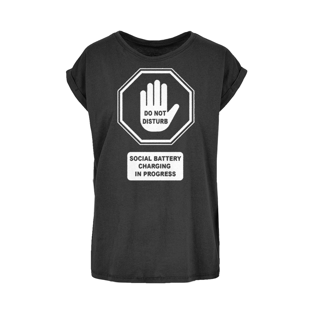 Kate's Clothing Do Not Disturb Women's Cotton Extended Shoulder T-Shirt