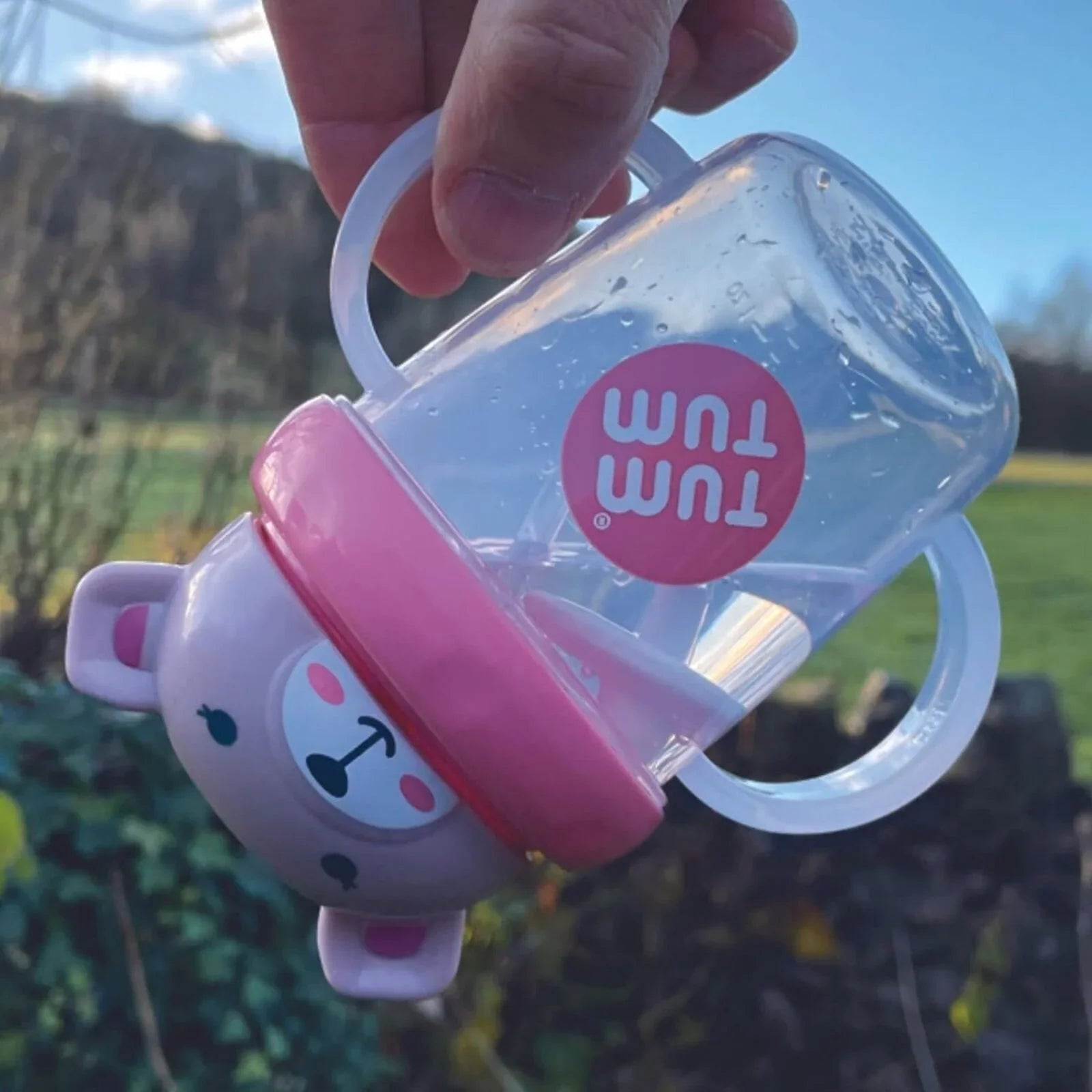 TUM TUM Betsy Bear Tippy Up Cup - Pink
