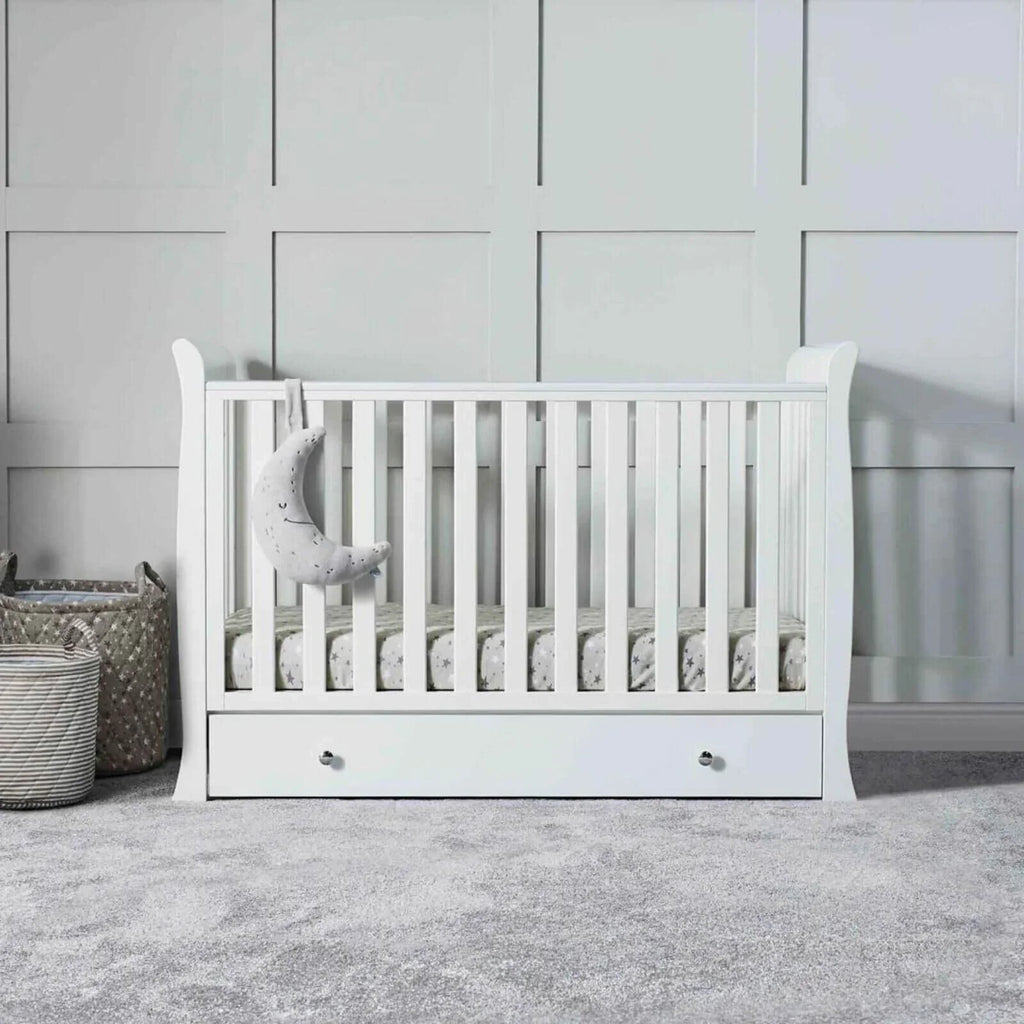 Ickle Bubba Snowdon 4 in 1 Mini 2 Piece Furniture Set White - Fibre Mattress