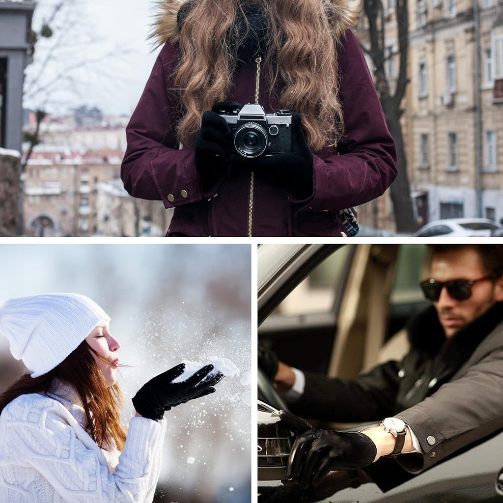 EOTW Winter Gloves – Windproof Thermal Cycling & Running Gear, Black