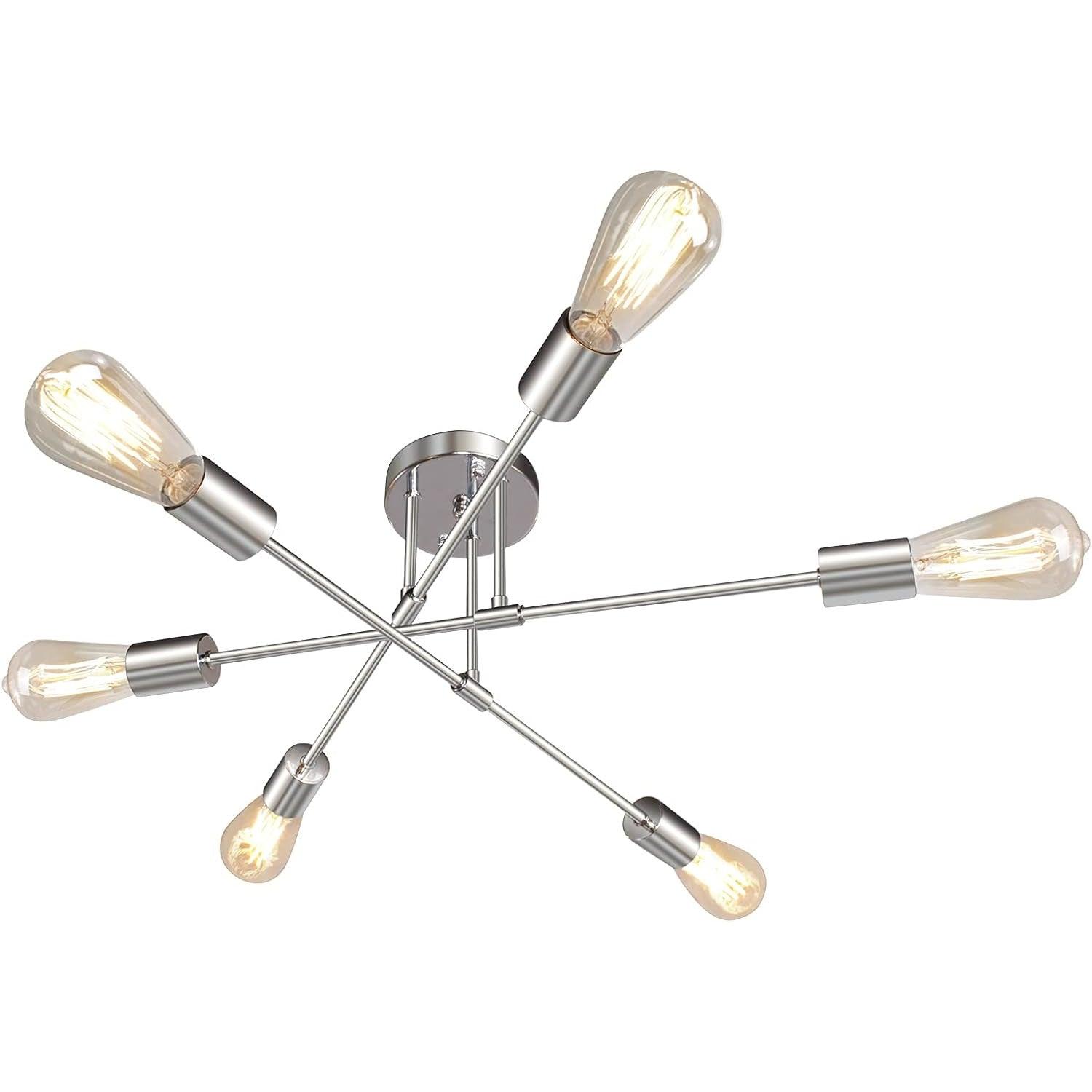 Massive Discounts Sputnik Ceiling Light – 6-Light Chrome Semi Flush