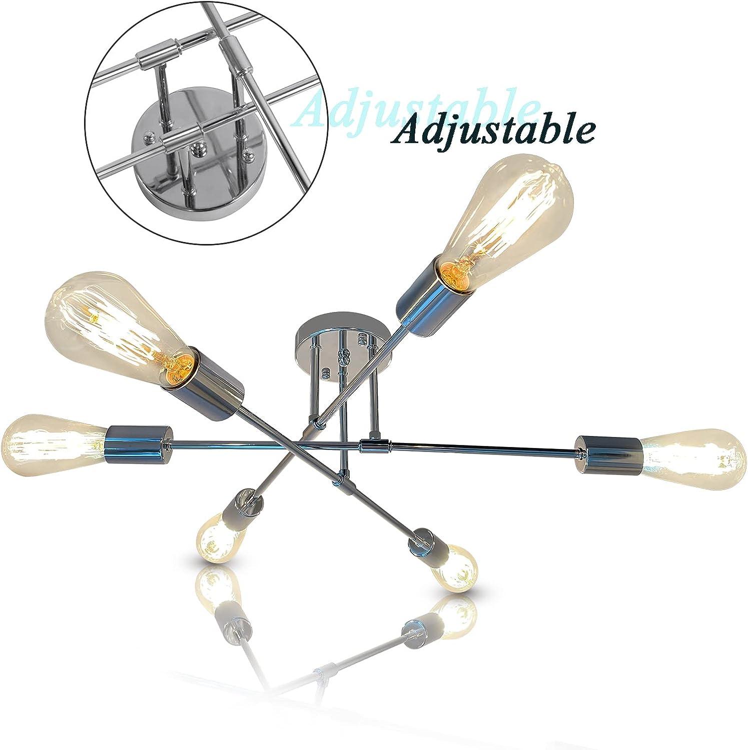Massive Discounts Sputnik Ceiling Light – 6-Light Chrome Semi Flush