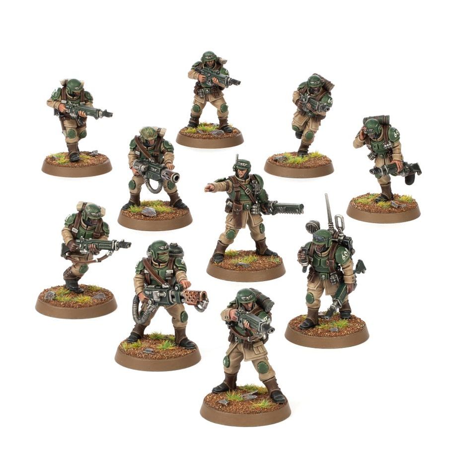 Warhammer 40k Astra Militarum: Cadian Shock Troops - 10 Miniatures