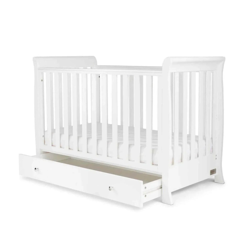 Ickle Bubba Snowdon Mini Cot Bed White - Without Mattress