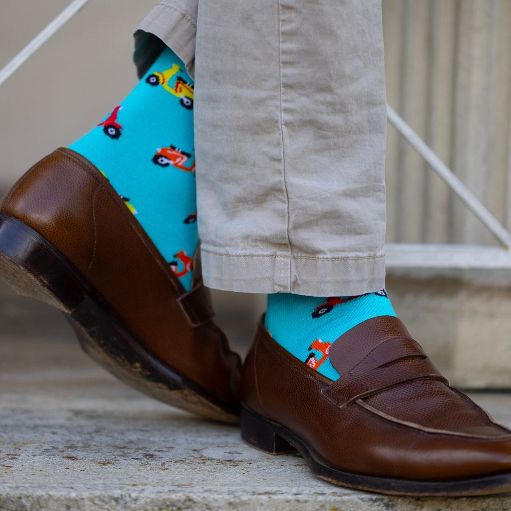 Swole Panda Scooter Bamboo Socks – Breathable Novelty Print Footwear
