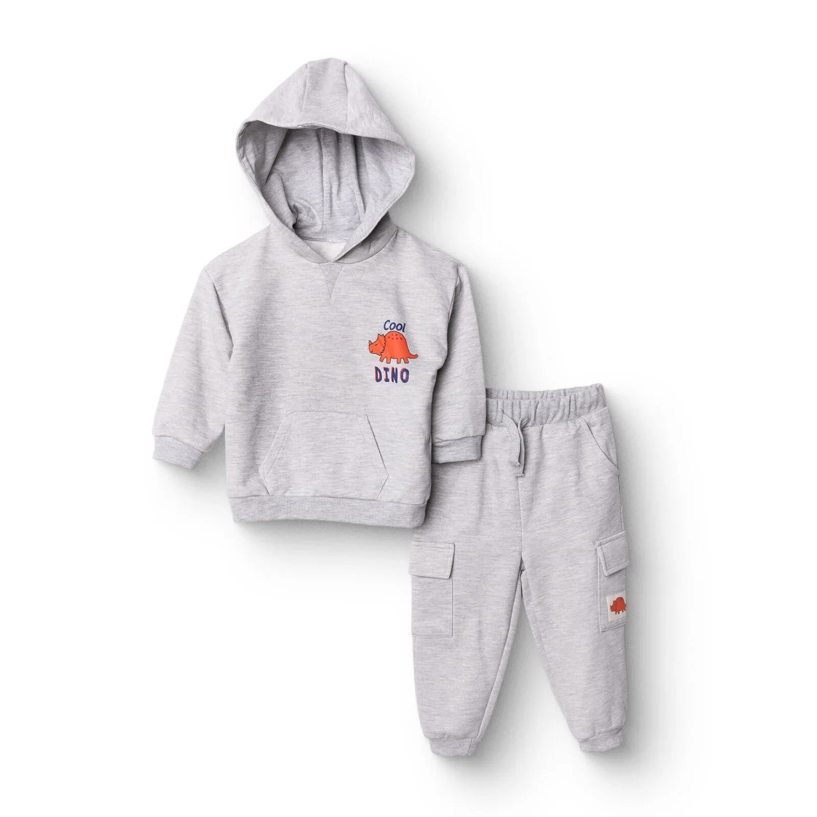 HelloBaby Cool Dino Jogging Set - Grey Melange