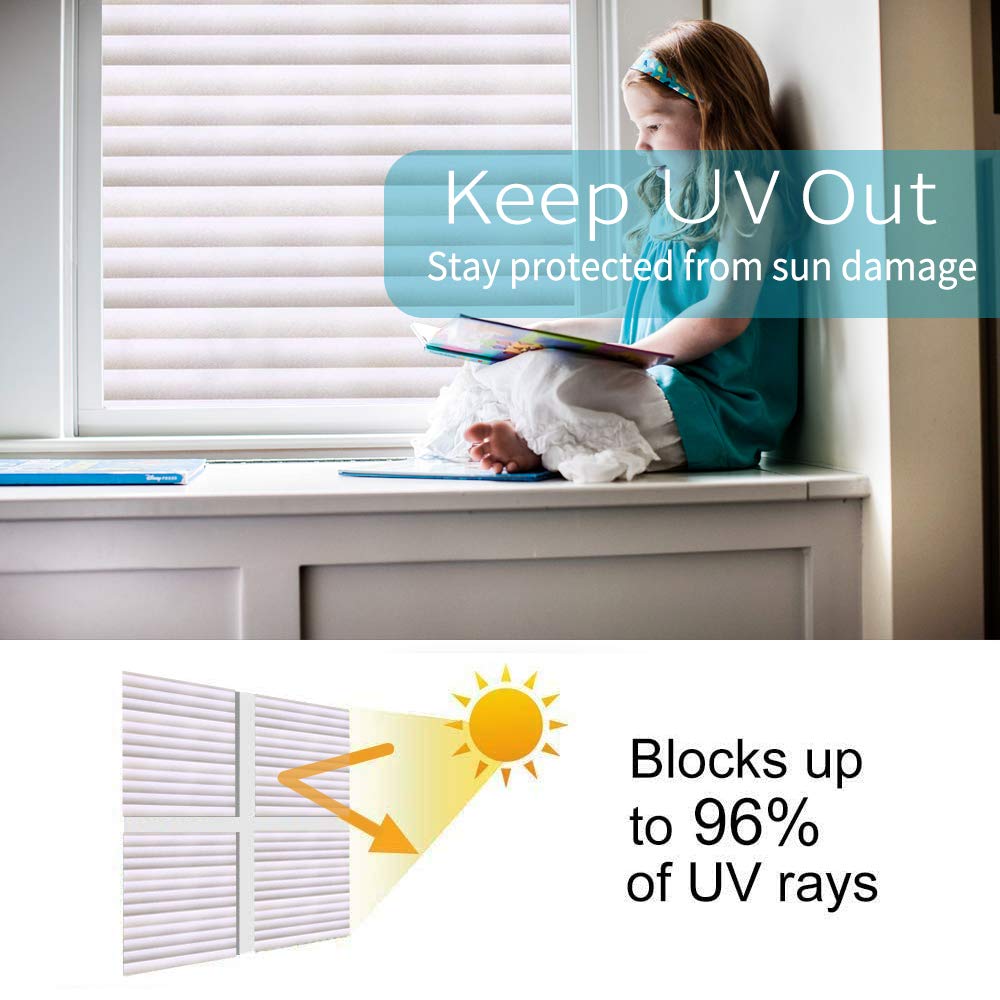 Gyxust Stripe Privacy Window Film | Static Cling Anti-UV (90x400cm)