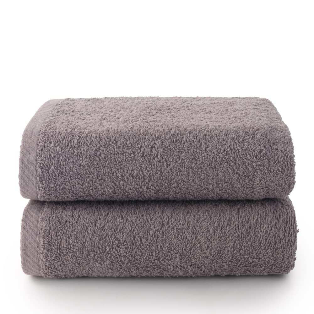 Top Towel - Plus - Large bath towels - Bath towels - 2 hand towels or sink- 50x100cm - 100% cotton - Grey - image 1