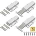 Magnetic Push to Open Cabinet Door Catches - White, 4 Pack