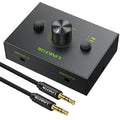 LiNKFOR 3.5mm Bi-Directional Audio Switcher with Volume Control