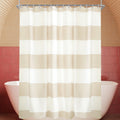 Lerores Shower Curtain – Beige Stripe Anti-Mould Polyester, 90 x 180 cm