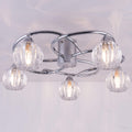Aurolite Bolla 5-Light LED Semi Flush Ceiling Light | Polished Chrome