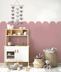 Scallop Border Wall Stencil - XL Nursery Room Decor Pattern
