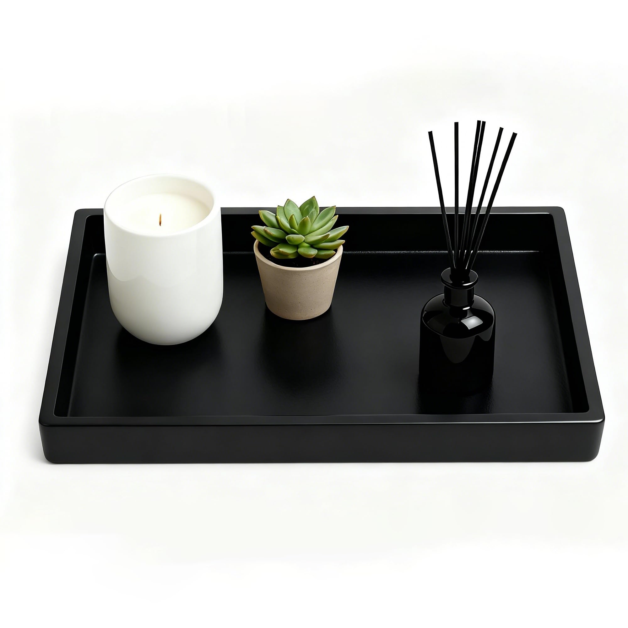 Jolof Store Silicone Bathroom Vanity Tray - Non-Slip Countertop Organizer