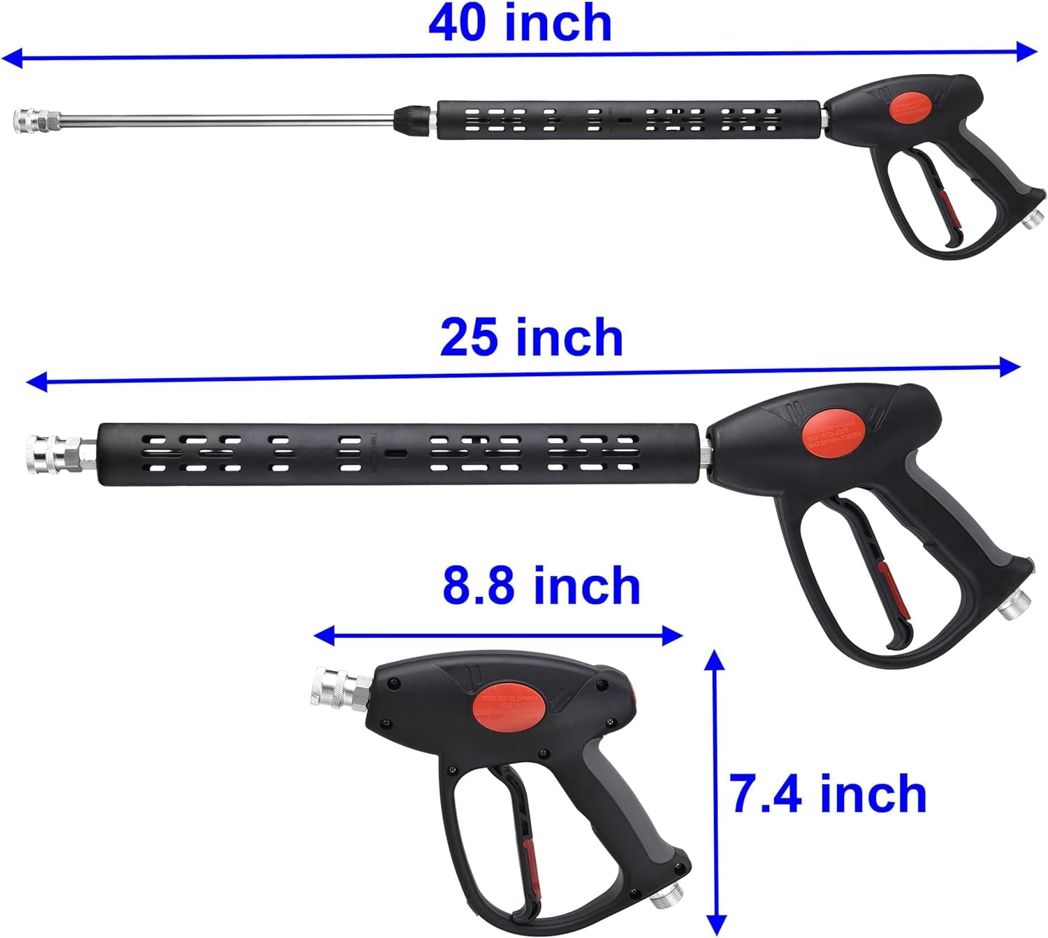 M Mingle Pressure Washer Gun with Extension Wand, 4000 PSI, 5 Nozzle Tips
