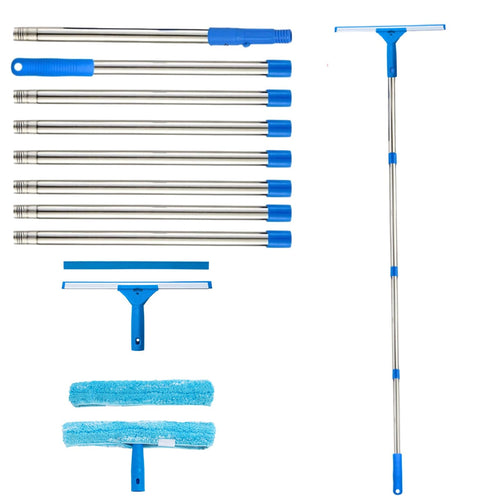 Jolof Store 2.8m Window Cleaner Kit | Extendable Squeegee & Scrubber