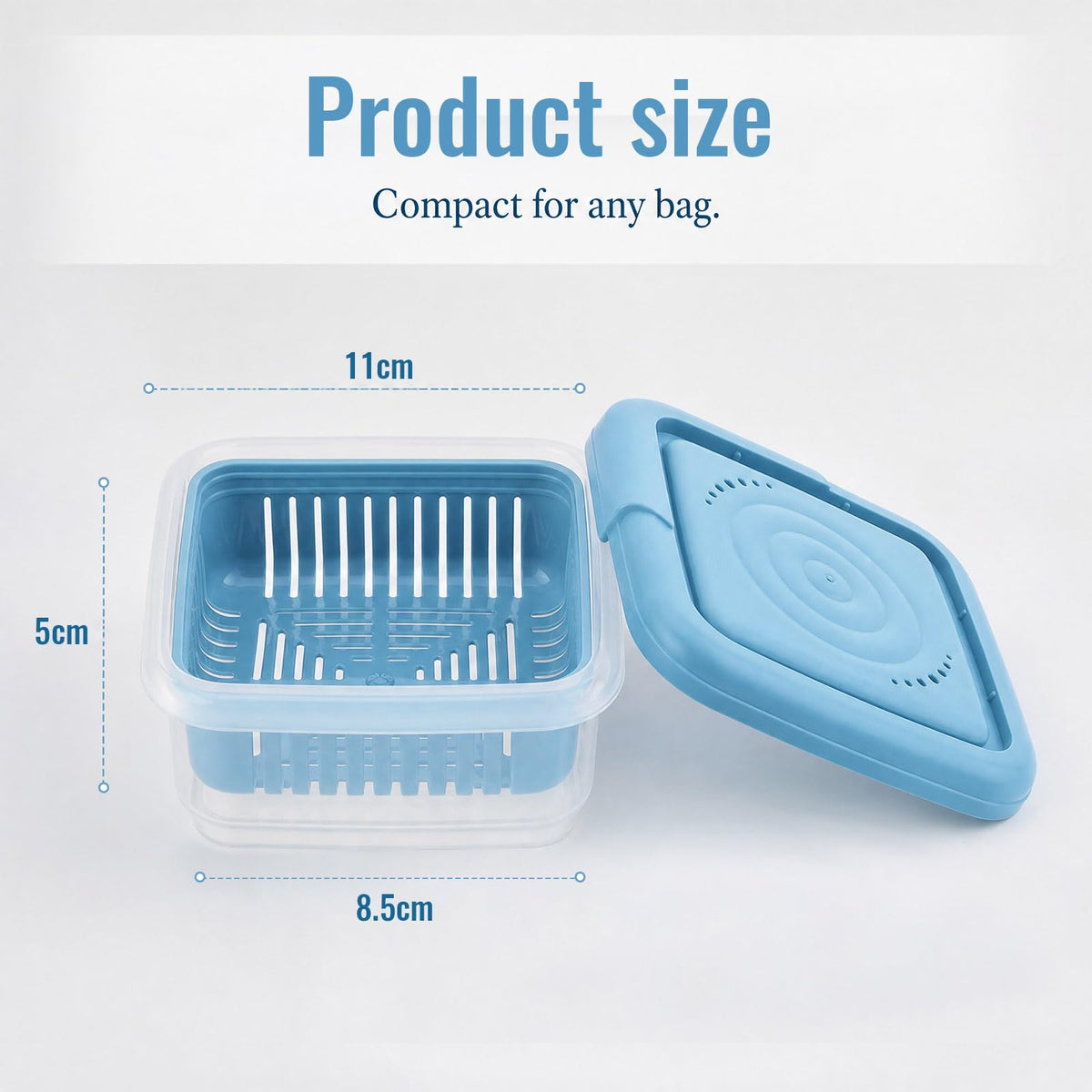 Travel Soap Case with Lid Leakproof Soap Box Square Soap Dish with Drainage Layer Portable Shower Shampoo Bar Holder for Gym Bathroom Camping - image 2