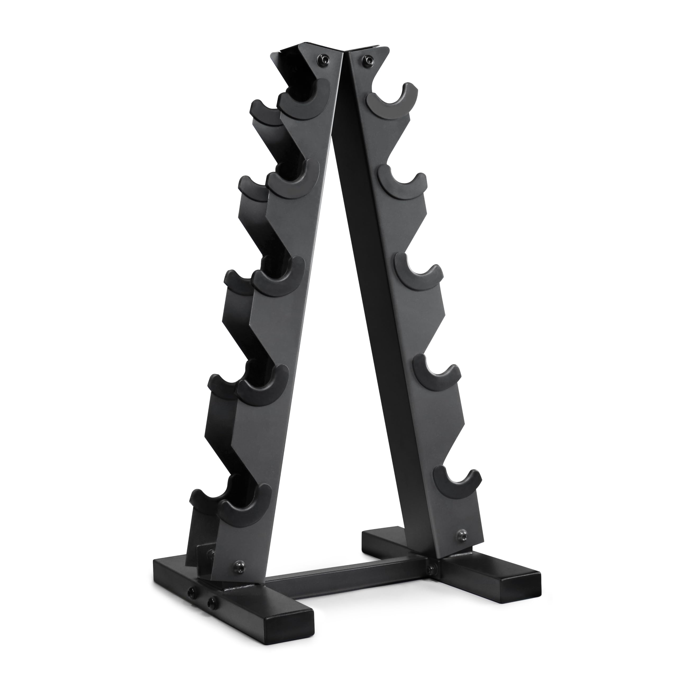 CAP Barbell A-Frame Dumbbell Rack | 5-Pair Steel Weight Storage, Carbon