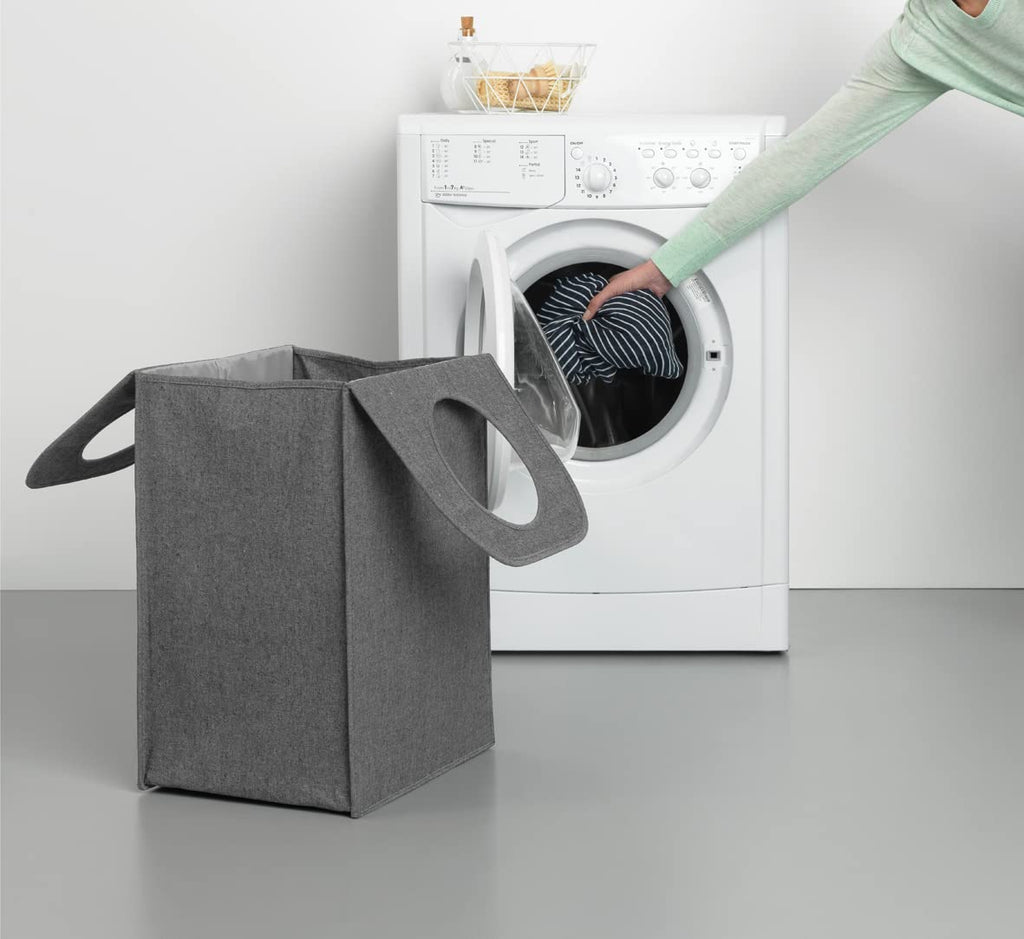 Brabantia Rectangular Laundry Bag – 55L Foldable Hamper in Pepper