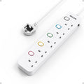 Mscien 5 Way Extension Lead 5M – Wall Mounted Power Strip with Switches
