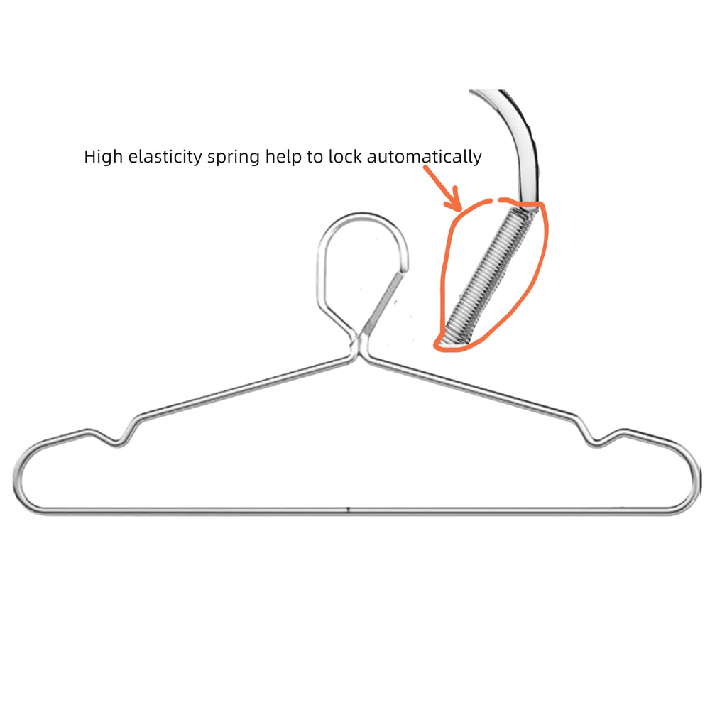 Trrcylp 4mm Lockable Coat Hangers Heavy Duty Windproof Clothes Hangers - image 4