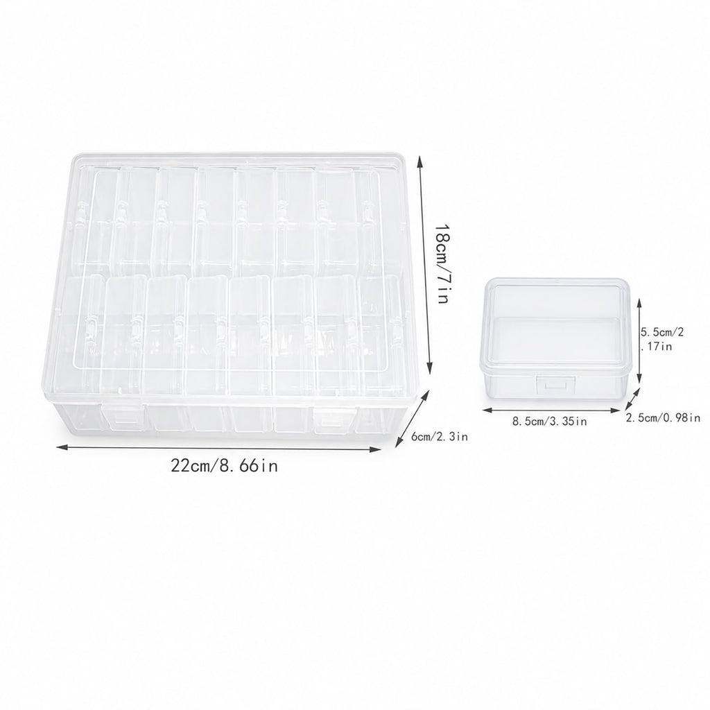 YYGMSS Plastic Storage Box with Lid for Small Parts Beads Craft Items Jewellery with Labels Compartments Container Organiser 16, 8.5 * 5.5 * 2.5cm