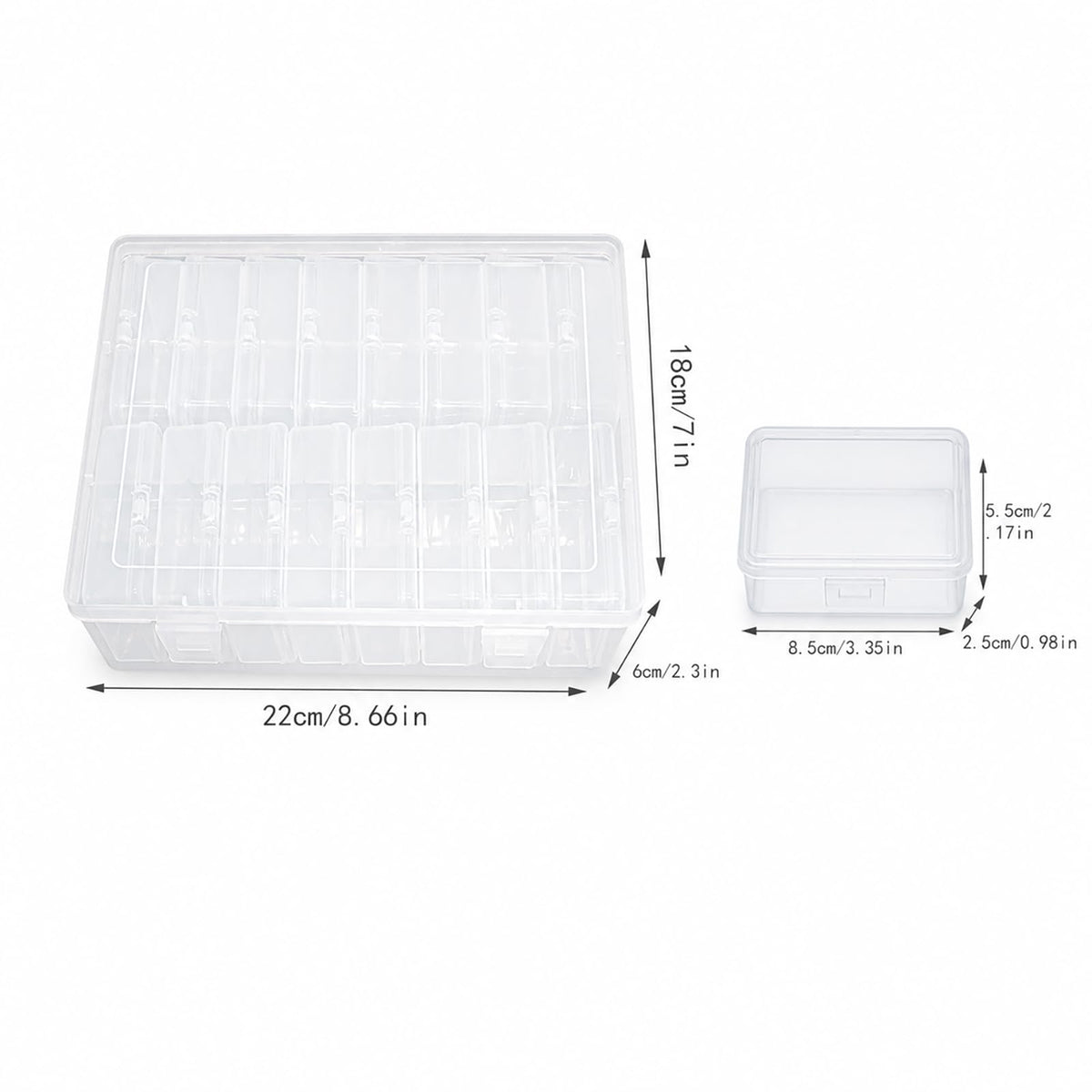 YYGMSS Plastic Storage Box with Lid for Small Parts Beads Craft Items Jewellery with Labels Compartments Container Organiser 16, 8.5 * 5.5 * 2.5cm