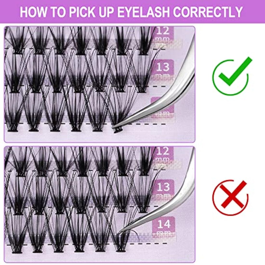 Jolof Store 240pcs Cluster Eyelash Extensions | 40D D Curl 10mm Lashes