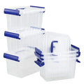 Nesmilers Plastic Storage Boxes with Lids, Plastic Container Box Set of 6