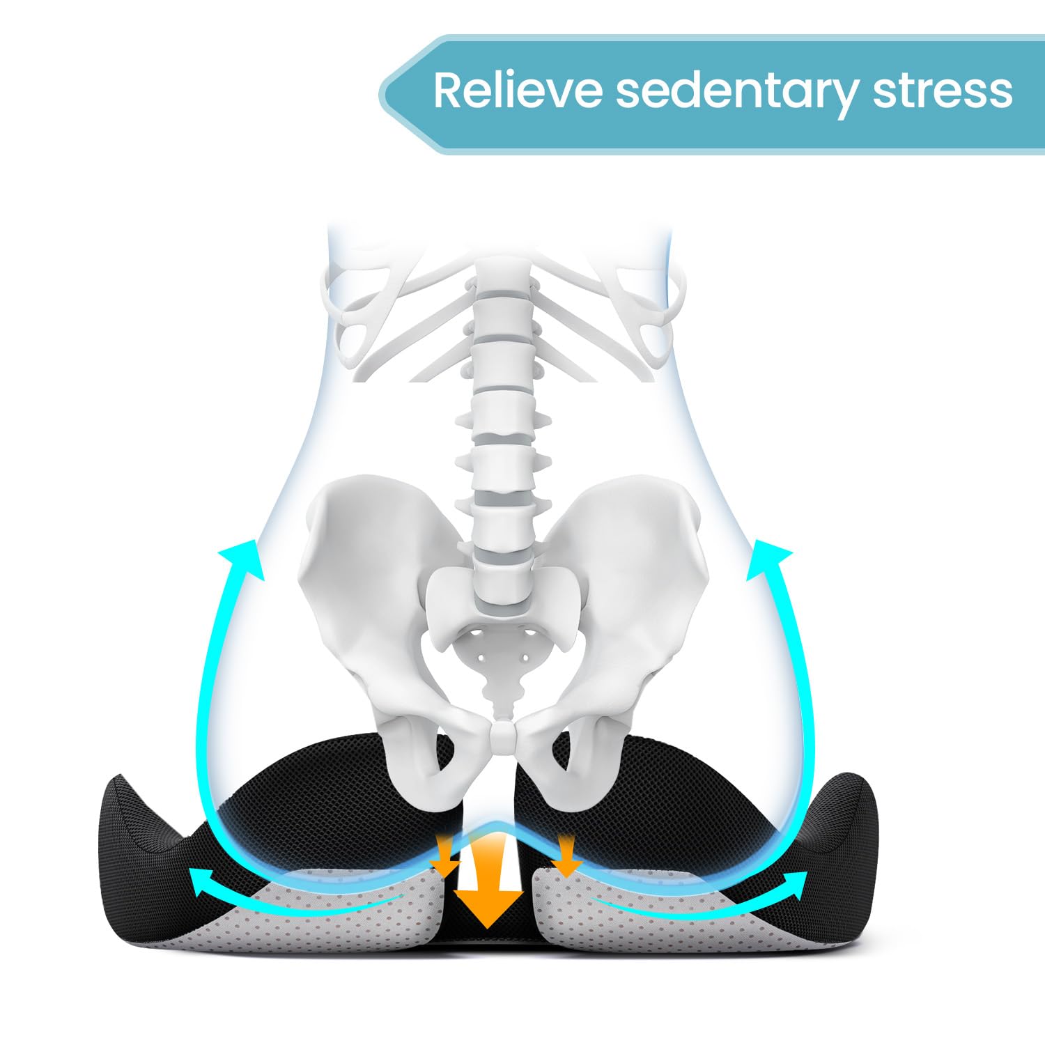 Memory Foam Seat Cushion – Ergonomic Coccyx Pad for Sciatica