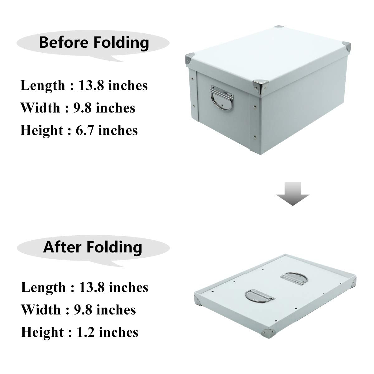GUOZI Collapsible Storage Box – Decorative Cardboard Memory Bin with Lid