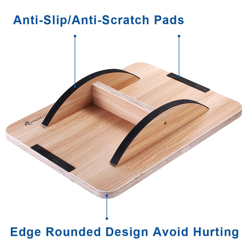 StrongTek Wooden Balance Board – Professional Rocker for Standing Desks