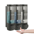 MEKOTRIN 3 Chamber Soap Dispenser | Wall Mounted Shower Pump - Grey