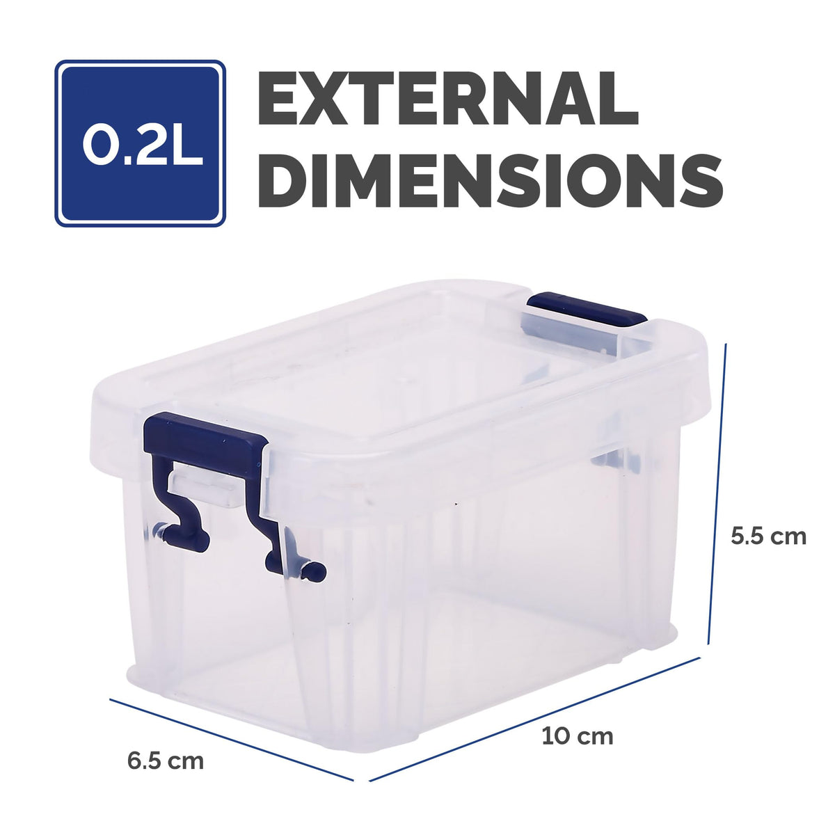 Bankers Box Storage Box 0.2L 20 Pack - BPA-Free, Stackable Plastic Organizer with Clip-Lock Lid