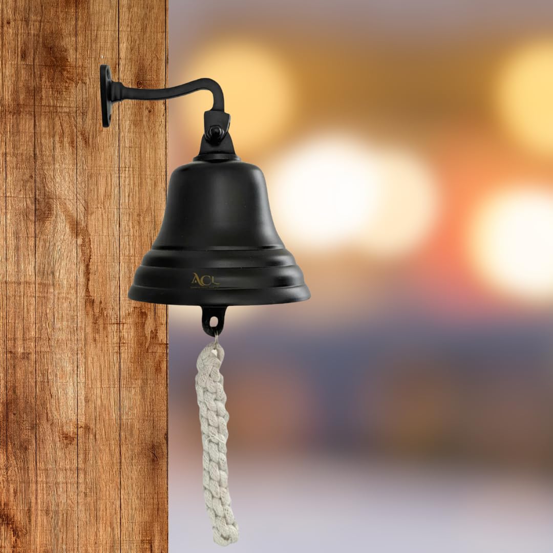 Assorted Collections Black Brass Last Order Bell | Wall Mounted Bar Bell