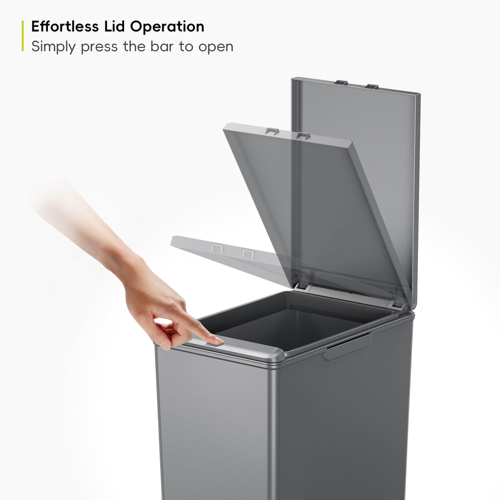 EKO Morandi 40L Touch Top Recycling Bin – Dark Grey Modular Kitchen Bin