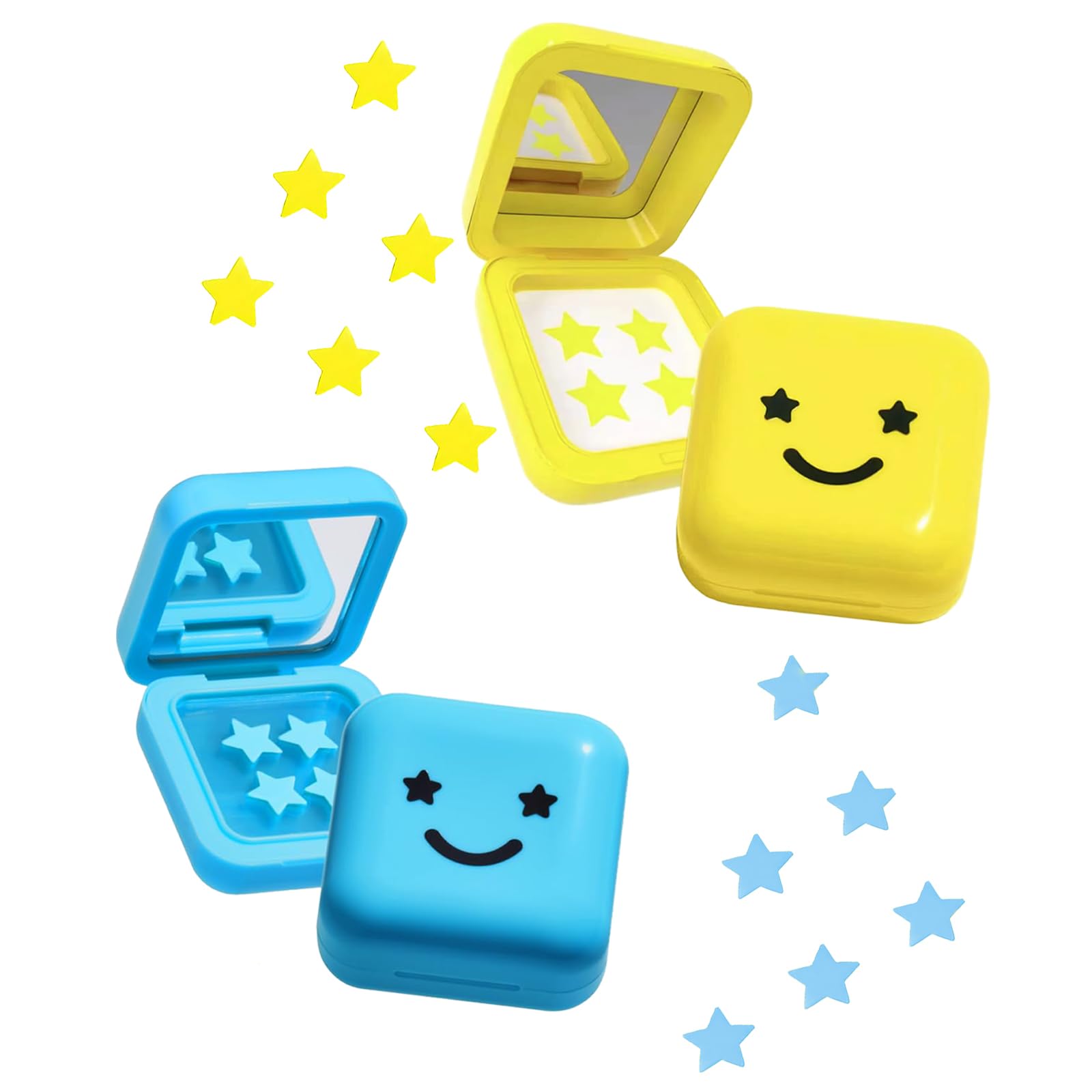 Jolof Store Star Pimple Patches – 64Pcs Cute Acne Spot Stickers with Mirror