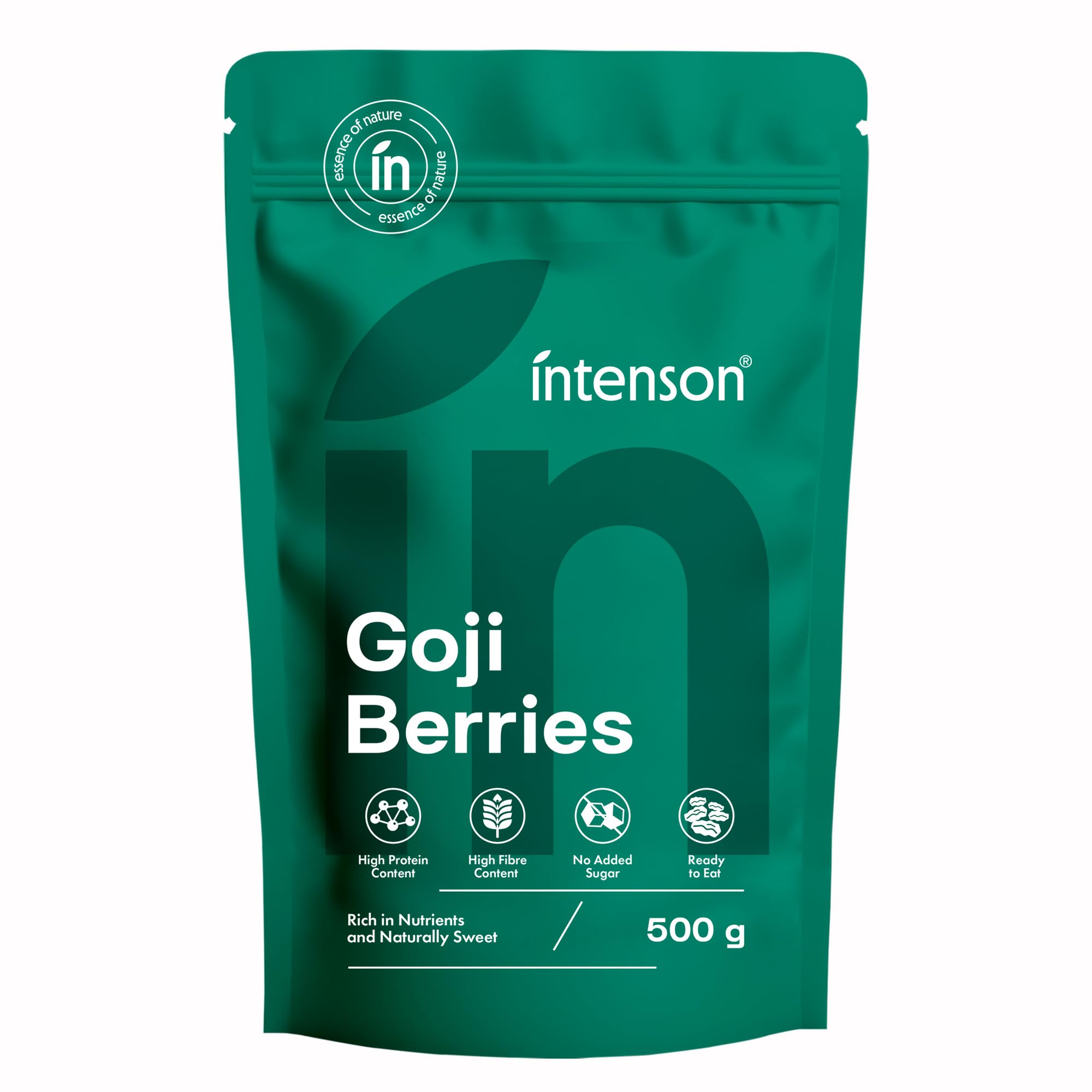 Intenson Dried Goji Berries – 500g Natural Superfood | Vegan & Gluten-Free