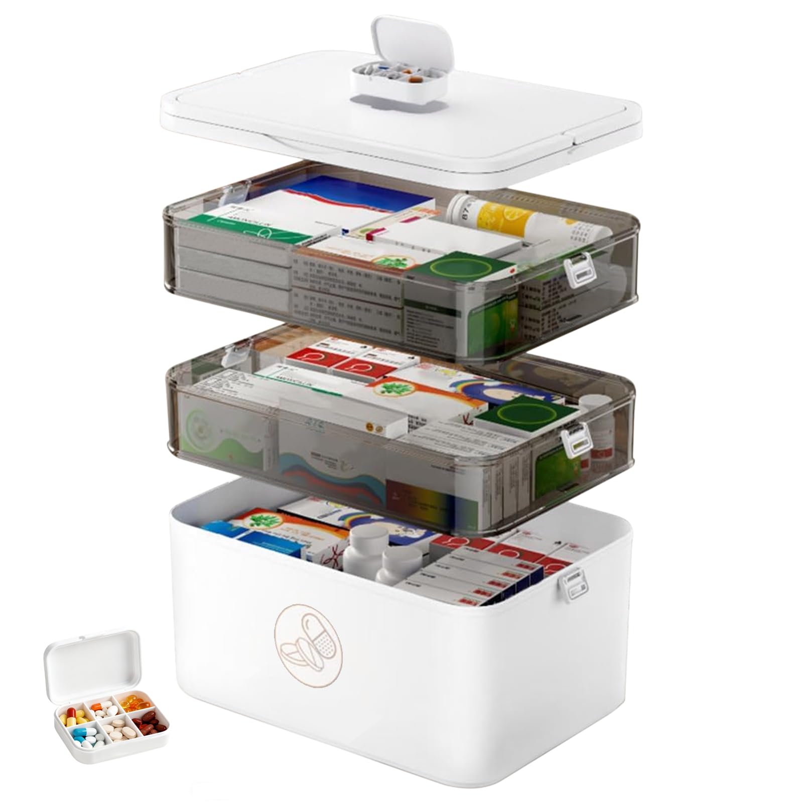 Caossioxin 3-Layer Medicine Storage Box | Portable First Aid Organizer