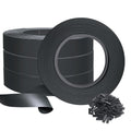 VOUNOT PVC Garden Privacy Fence Strips - 300m x 4.7cm with 600 Clips, Black